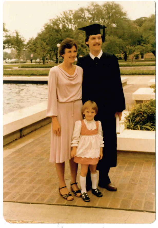 Gardner family photo, graduation