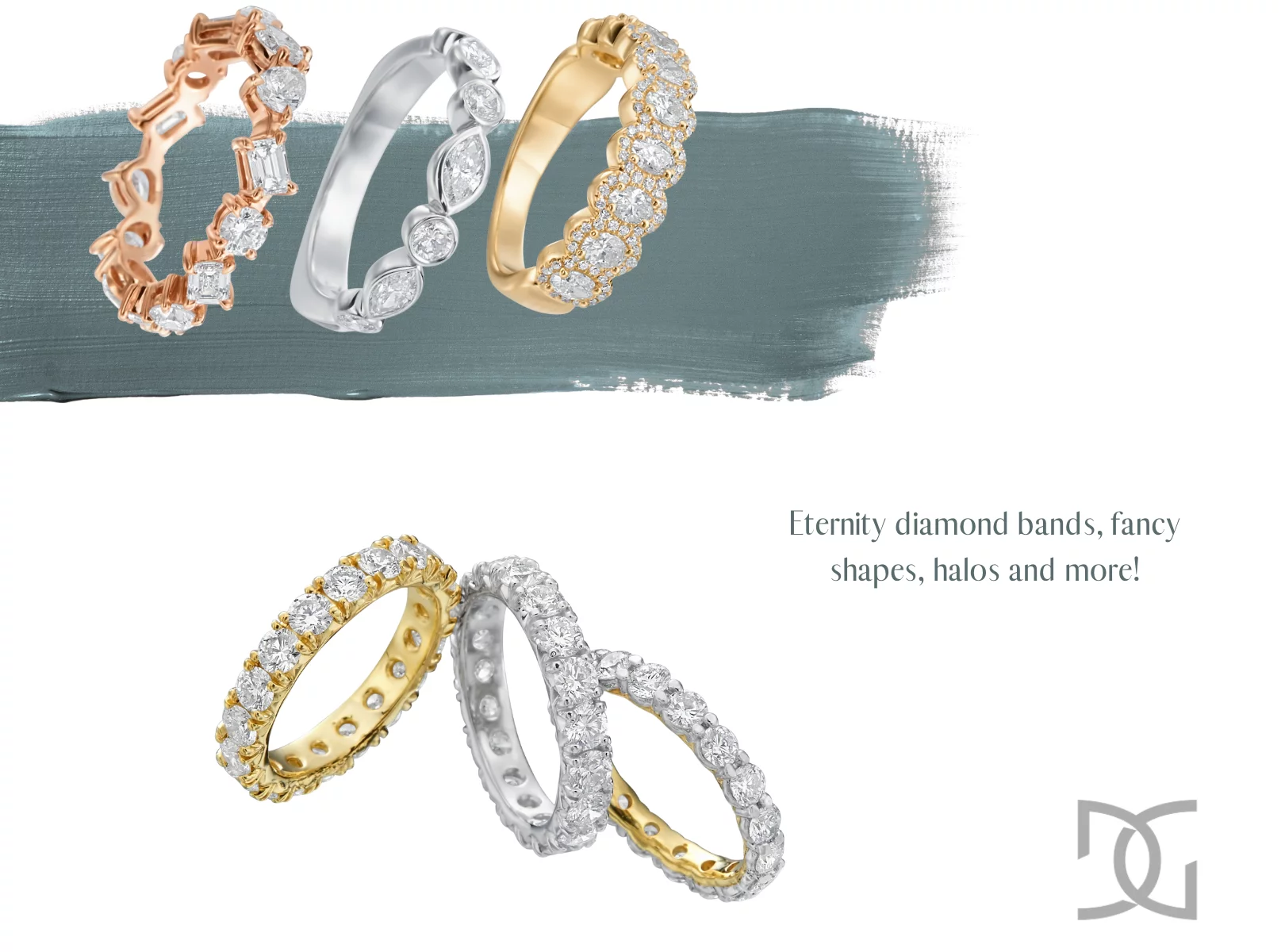 Stackable diamond bands