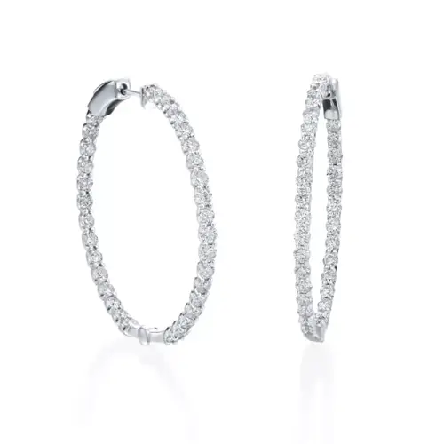Inside-Out Custom Diamond Hoop Earrings
