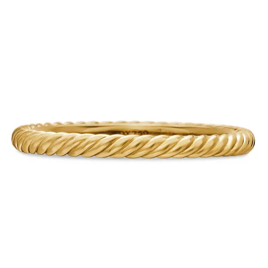 Cable Collectibles® Stack Ring in 18K Yellow Gold, 2mm
18-karat yellow gold
Ring, 2mm by David Yurman