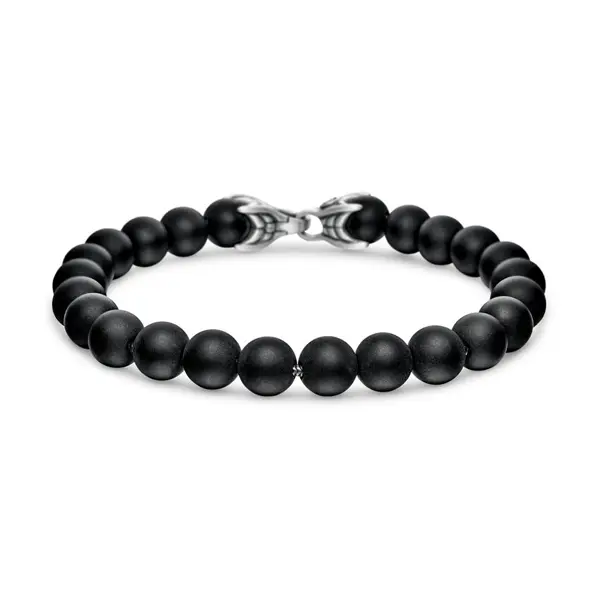 Spiritual Beads Bracelet in Sterling Silver with Black Onyx, 8mm by David Yurman at David Gardner's