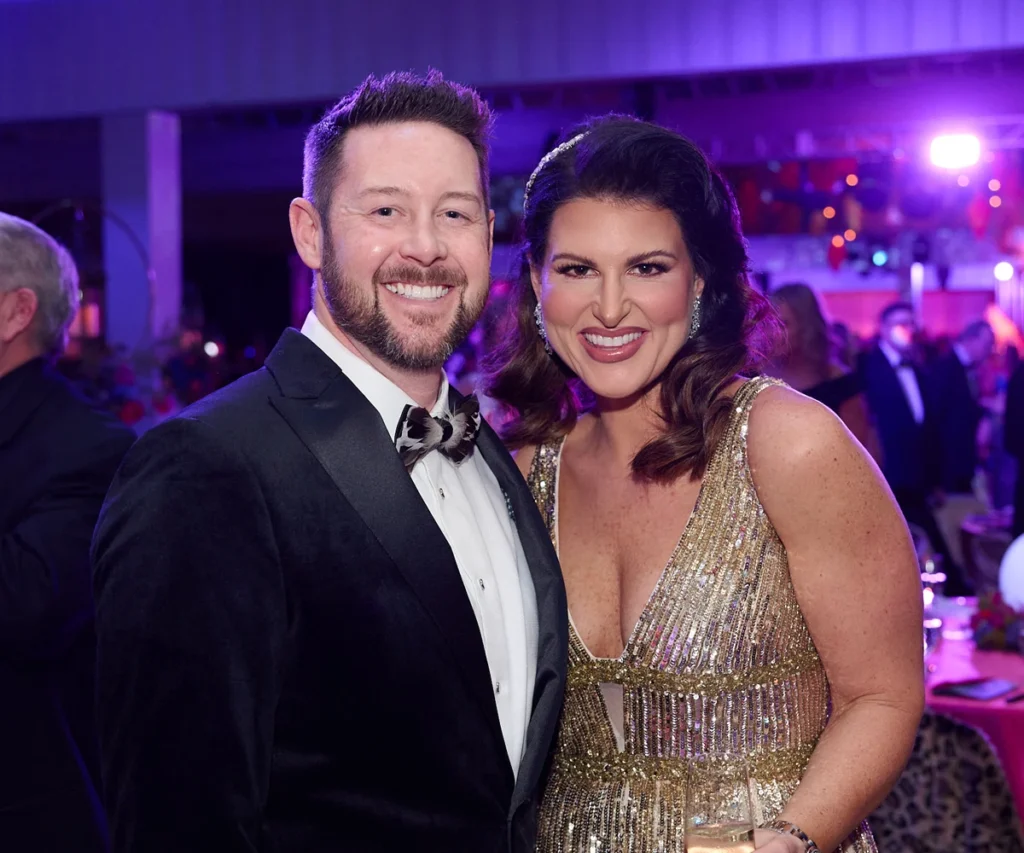 Couple at Opa's Encore Gala in Brazos County