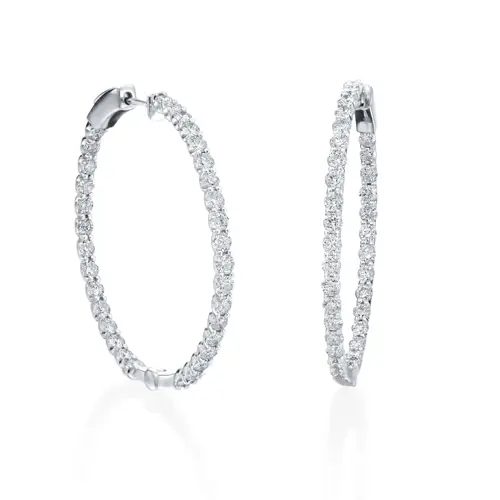 Diamond hoop earrings