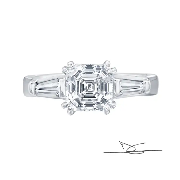 Three stone engagement ring