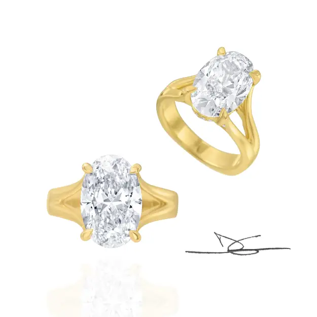 yellow gold engagement ring