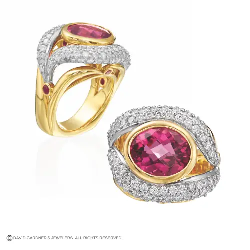 Swirl Rubellitte Ring